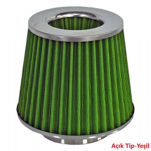 Carub Performans ve Ses Arttırıcı Açık Hava Filtresi +6 Hp Açık Tip Yeşil Aparatlı Üniversal image 0