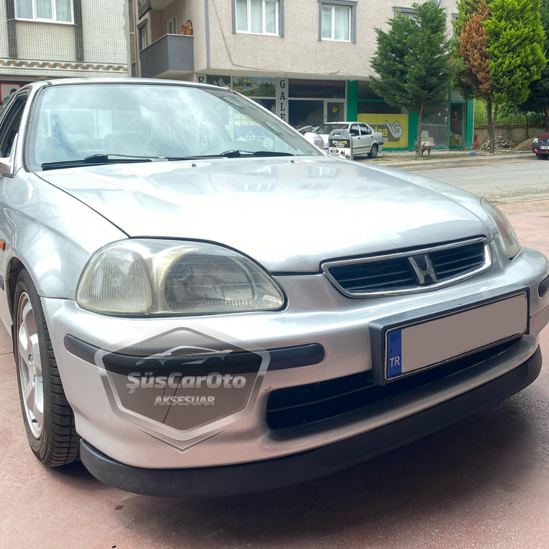 Honda Civic İES EK 1996-2000 Uyumlu Üniversal Astra H lip Esnek Ön Lip 2 Parça Tampon Altı Dil Karlık Ön Ek image 0
