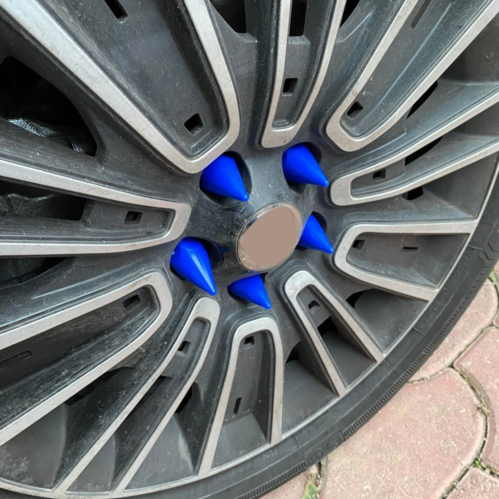 Sivri Mermi Bijon Kapağı Sökme Aparatlı 20 li Set 17 mm-19 mm MAVİ image 1