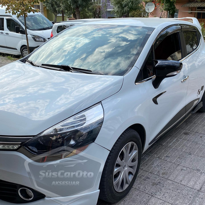 Renault Clio 4 2012-2019 Batman Yarasa Ayna Kapağı Piano Black ABS Plastik image 0