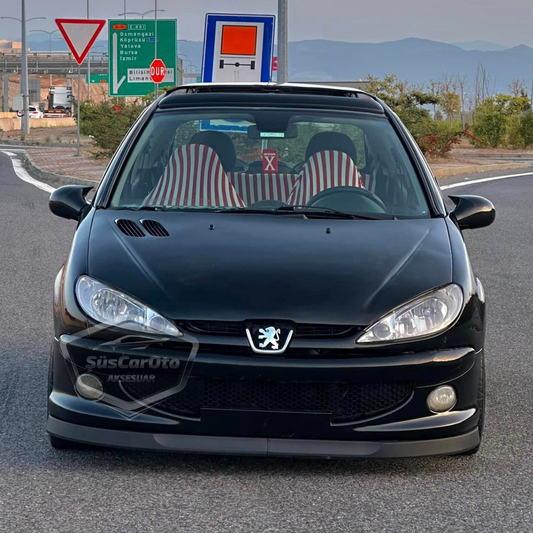 Peugeot 206 206+ 1998-2012 Uyumlu Üniversal Astra H lip Esnek Ön Lip 2 Parça Tampon Altı Dil Karlık Ön Ek image 0