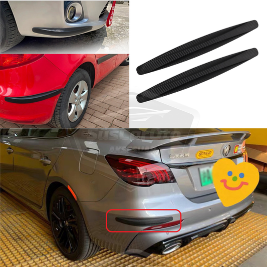 5D Esnek Tampon Koruma Bandı Tampon Koruyucu Şerit Yumuşak Bant 2 li Paket Siyah Karbon image 0
