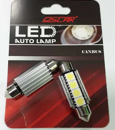 Oscar Tavan Plaka Lambası Ledli  Sofit Ampul Canbus 12V 4 Ledli 39Mm image 1