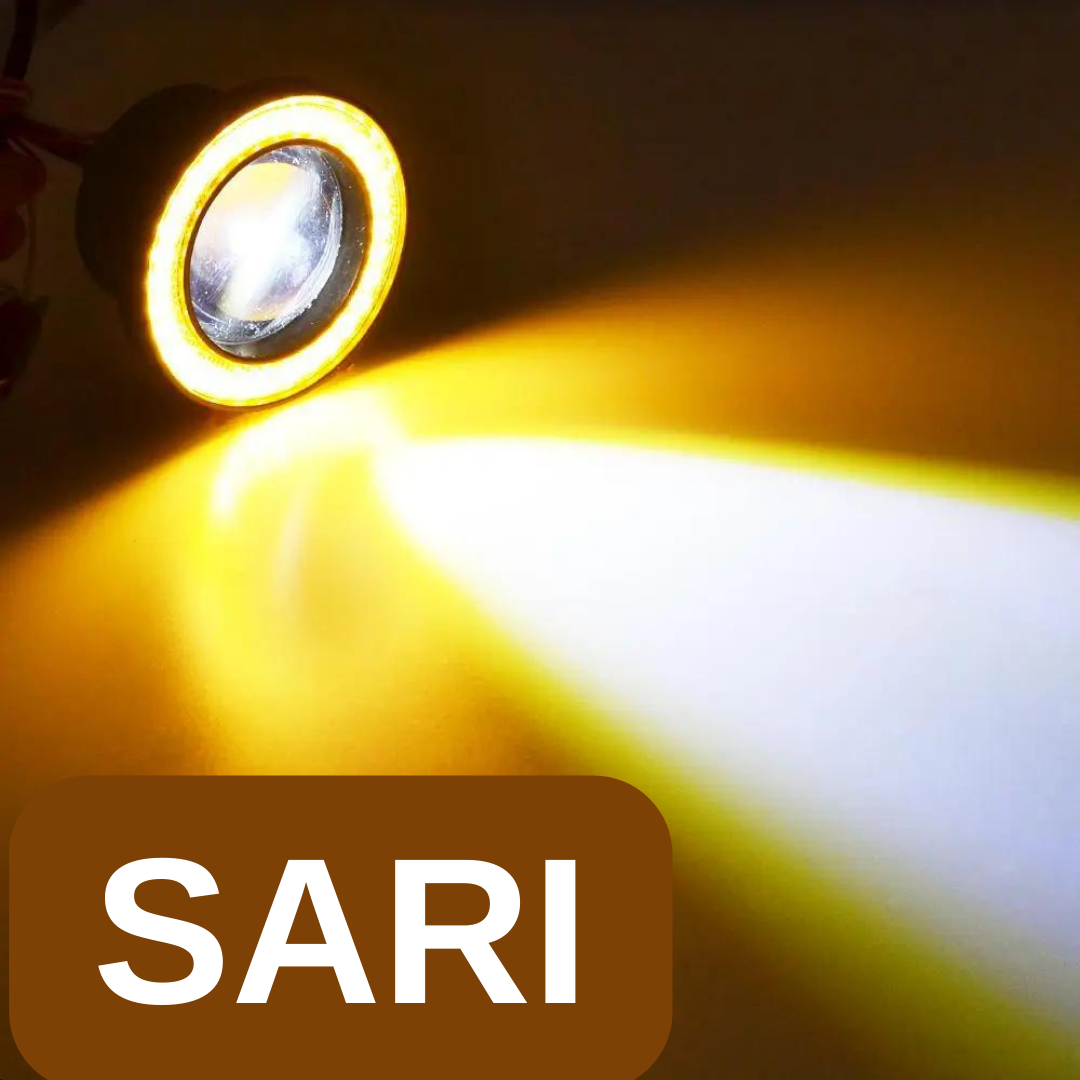 Citroen C Elysee 2012-2023 Uyumlu Üniversal Mercekli Angel Sis Farı Metal Su Geçirmez 76 mm Sarı Halkalı Gündüz Farı Angel Eyes 2 Adet image 9