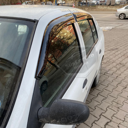 Renault Clio 2 Symbol Hb&amp;Sedan 1998-2008 Uyumlu Mugen Cam Rüzgarlığı Seti Piano Black 4'lü İthal image 2