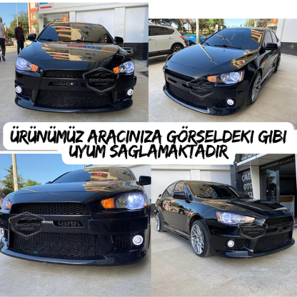 Mitsubishi Lancer 2007-2014 Uyumlu Üniversal Mercekli Angel Sis Farı Metal Su Geçirmez 76 mm Mavi Halkalı Gündüz Farı Angel Eyes 2 Adet image 2