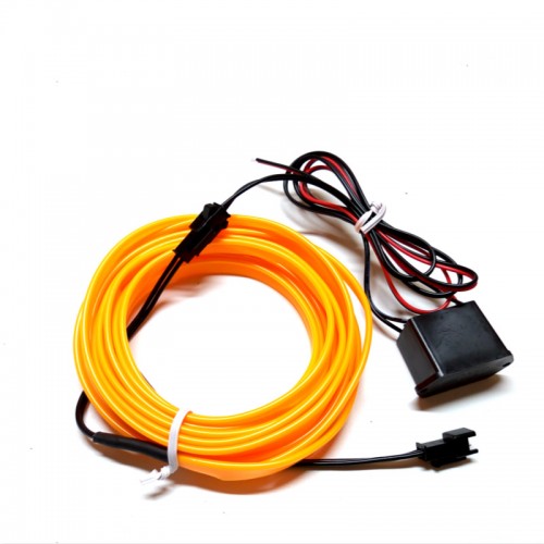 Araç Araba İçi Torpido Ledi Renkli İp Neon Led 2 Metre Turuncu image 0
