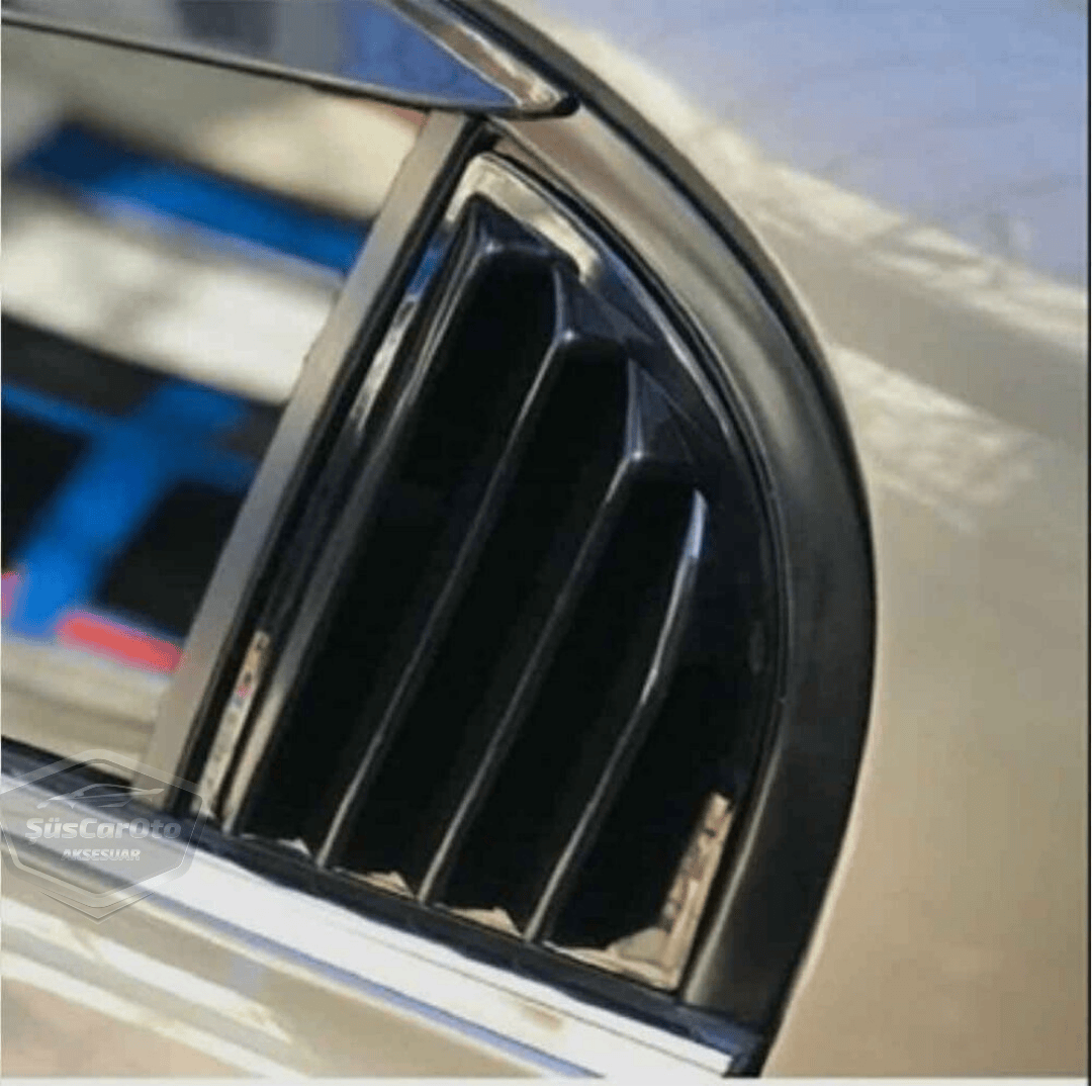 Honda Civic FD6 2006-2011 Uyumlu Kelebek Cam Izgarası Kelebek Cam Vizörü Havalandırma Sağ Sol Takım Parlak Siyah image 6