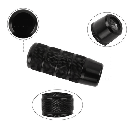 Üniversal 9.5 cm JDM Metal Spor Görünümlü Vites Topuzu Aparatlı Alüminyum Alaşım Otomatik-Manuel Yarış Vites Kolu Siyah image 8