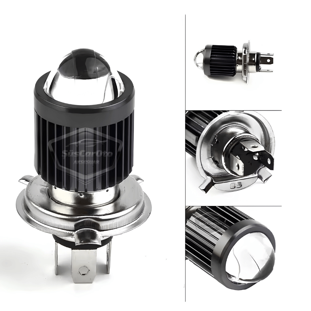 Hyundai Accent Era 2006-2012 Uyumlu Mercekli Far Ampulü Led Xenon Beyaz Renk Far Şimşek Etkili CSP Led Lamba Uzun Kısa 2 Adet Takım image 6