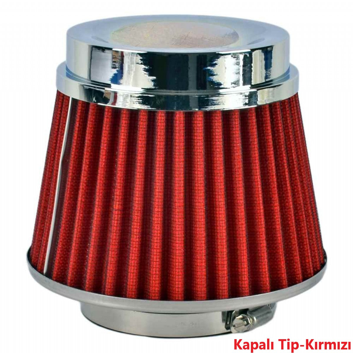Carub Performans ve Ses Arttırıcı Açık Hava Filtresi +6 Hp Kapalı Tip Kırmızı Aparatlı Üniversal image 1