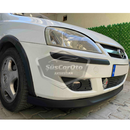 Opel Corsa C 2000-2006 Uyumlu Üniversal Astra H lip Esnek Ön Lip 2 Parça Tampon Altı Dil Karlık Ön Ek image 9