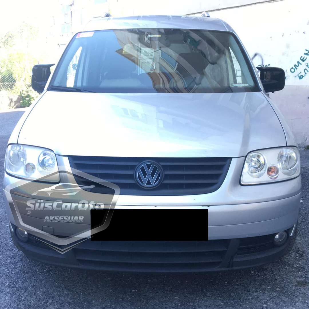 Vw Caddy Mk2 2005-2014 Uyumlu Batman Yarasa Ayna Kapağı Piano Black ABS Plastik image 1