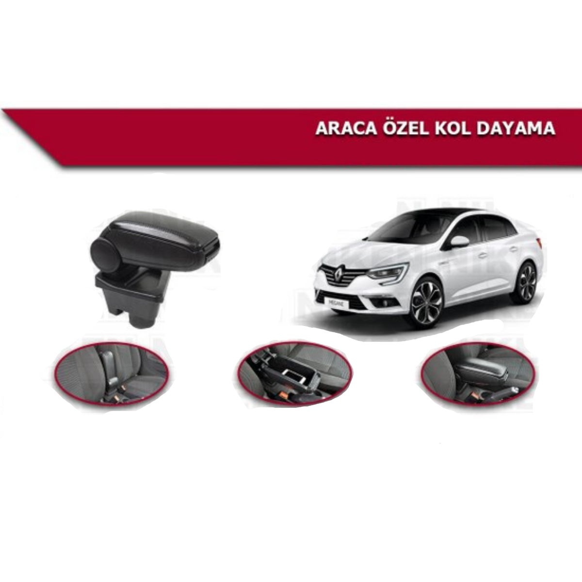 Megane 4 2016 Sonrası Araca Özel Kol Dayama Kolçak Siyah Orijinal Vidasız Niken image 6