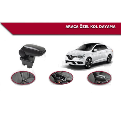 Megane 4 2016 Sonrası Araca Özel Kol Dayama Kolçak Siyah Orijinal Vidasız Niken image 6