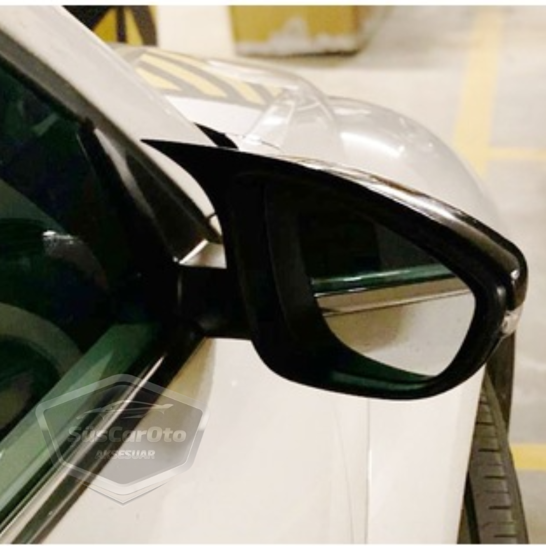 Vw New Beetle 2011-2019 Batman Yarasa Ayna Kapağı Piano Black ABS Plastik image 7
