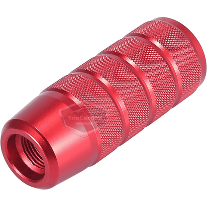 Üniversal 9.5 cm JDM Metal Spor Görünümlü Vites Topuzu Aparatlı Alüminyum Alaşım Otomatik-Manuel Yarış Vites Kolu Kırmızı image 4