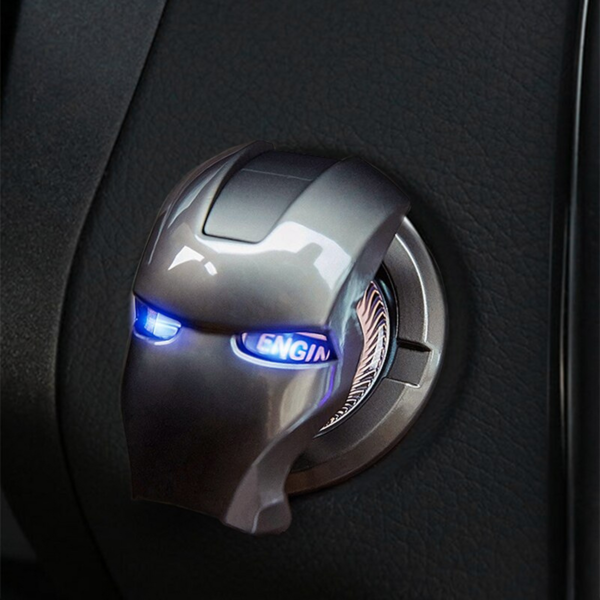 Start Stop Tuşu Kapağı Iron Man Metal Tuş Koruyucu Dekoratif Özel Çinko Alaşım Karbon image 8