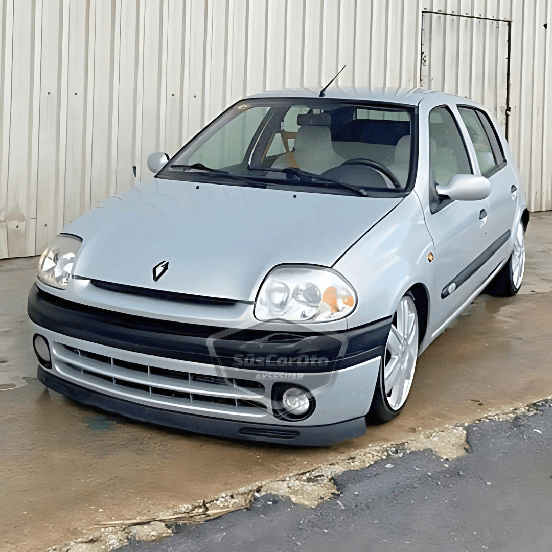 Renault Clio Symbol Hb&amp;Sedan 1998-2002 Uyumlu Üniversal V2 Laguna Lip Esnek Ön Lip 2 Parça Tampon Altı Dil Karlık Ön Ek image 2