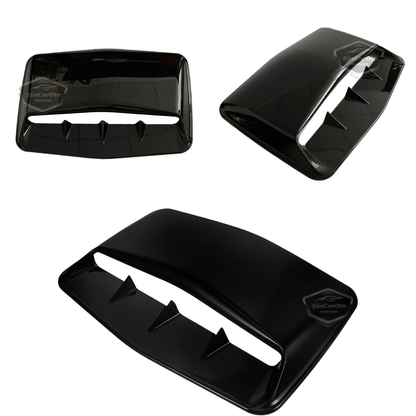 Üniversal Her Araca Uyumlu Geniş Midi Boy Kaput Üstü Havalandırma Izgarası Tavan Vent Air Scoop İthal Shark Tip 42 x 25 cm image 1