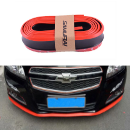 SAMURAİ Renkli Ez Lip Ön Lip Esnek Yumuşak 3M Yapışkanlı Ek 2.5 m Kırmızı Siyah image 0