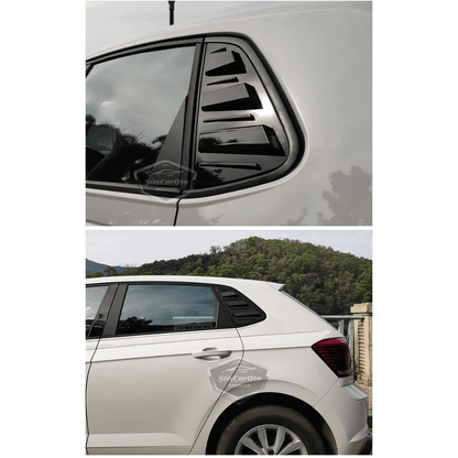 Vw Polo MK6 2018 Sonrası Uyumlu Kelebek Cam Izgarası Kelebek Cam Vizörü İthal Havalandırma Sağ Sol Takım Parlak Siyah 1.Sınıf image 9