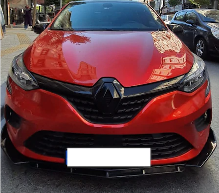 Renault Clio 5 Esnek BRABUS Lip 3 Parça Piano Black ABS Plastik Flaplı image 0