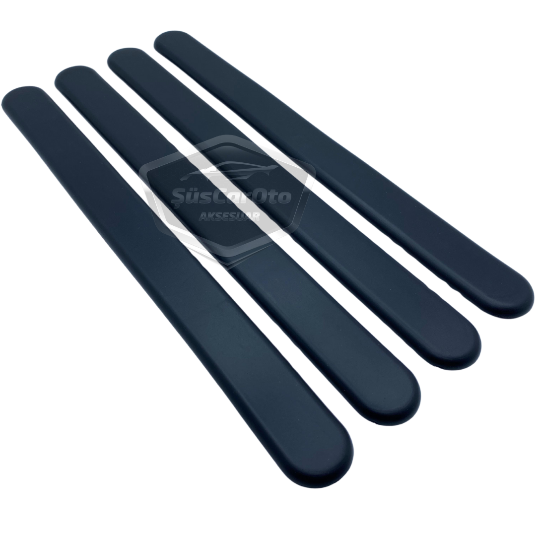 5D Esnek Tampon Koruma Bandı Ön Arka Tampon Koruyucu Şerit Yumuşak Bant 4 lü Paket Siyah image 2