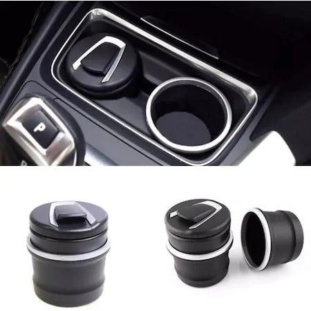 BMW Tip Bardaklıklı Mavi Led Işıklı Spor Oto Araç İçi Küllük image 1