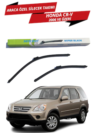 Honda CR-V 2006 Sonrası Sentinel Araca Özel Muz Ön Silecek Takımı Sağ Sol image 0