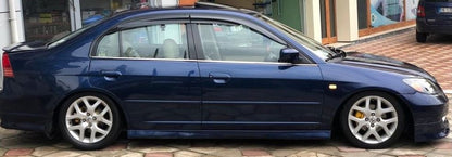 Honda Civic 2002-2006 Vtec2 Krom Cam Çıtası 4 Kapı 4 Parça P.Çelik image 0