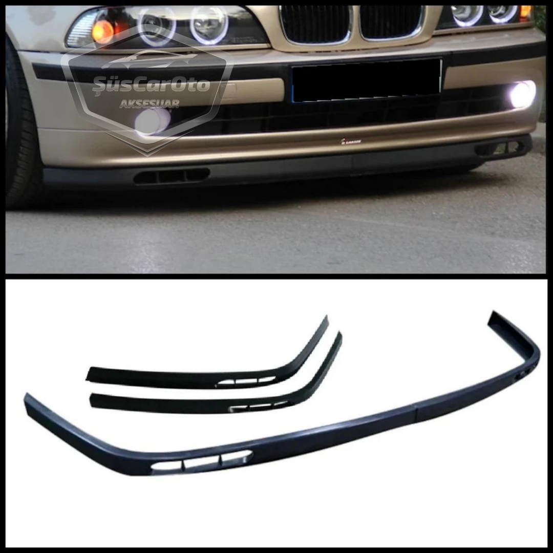 BMW 5 Serisi E39 1995-2004 Uyumlu Üniversal Laguna Lip Esnek Ön Lip 2 Parça Tampon Altı Dil Karlık Ön Ek image 1