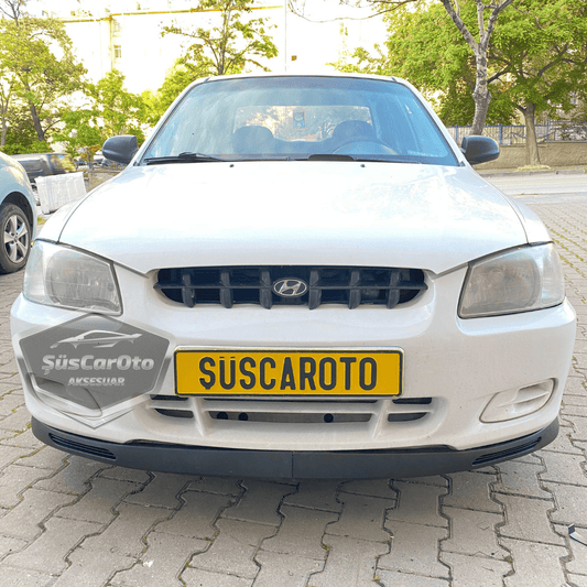 Hyundai Accent Admire Milenyum 2000-2006 Uyumlu Üniversal V2 Laguna Lip Esnek Ön Lip 2 Parça Tampon Altı Dil Karlık Ön Ek image 0