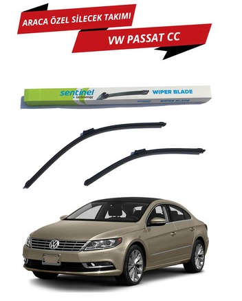 VW Passat CC Sentinel Araca Özel Muz Ön Silecek Takımı Sağ Sol image 0
