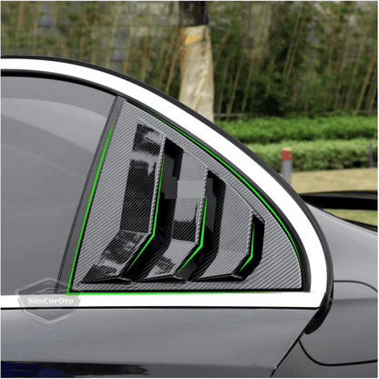 Mercedes A Class W177 2018 ve Sonrası Uyumlu Kelebek Cam Izgarası Kelebek Cam Vizörü İthal Havalandırma Sağ Sol Takım Parlak Siyah 1.Sınıf image 6