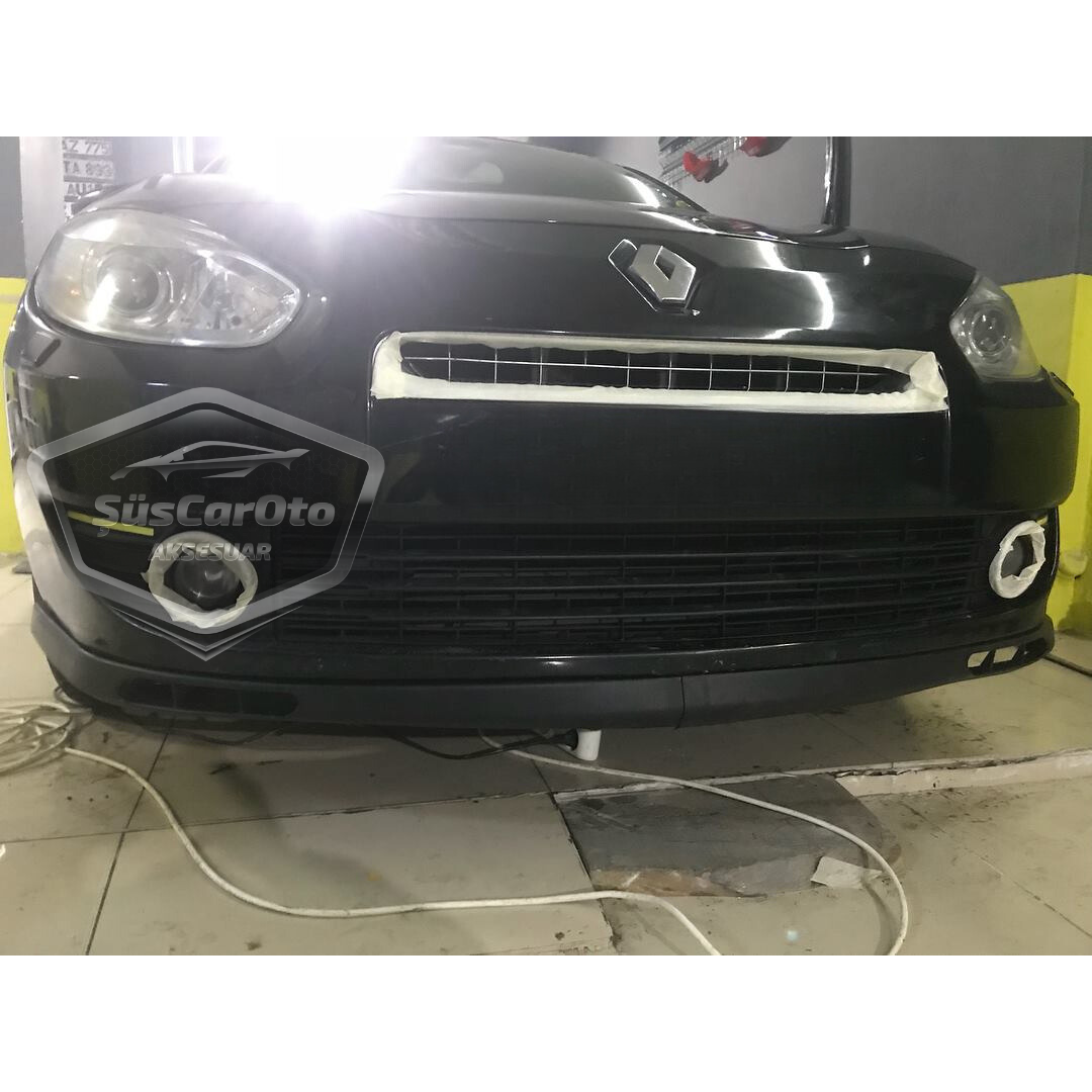 Renault Fluence 2009-2016 Uyumlu Üniversal Laguna Lip Esnek Ön Lip 2 Parça Tampon Altı Dil Karlık Ön Ek image 1