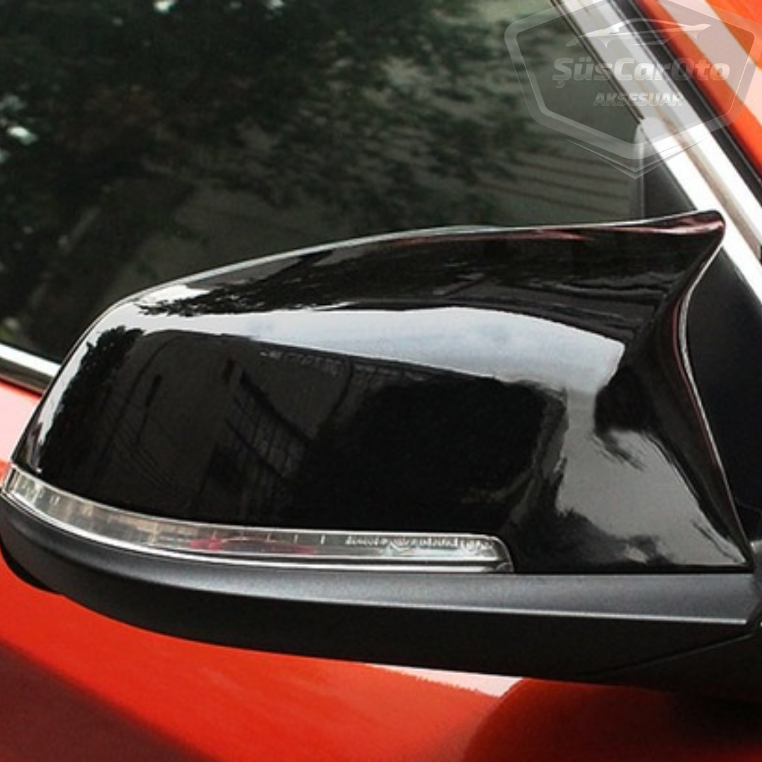 BMW F30-F32-F20 2012-2018 Batman Yarasa Ayna Kapağı Piano Black ABS Plastik image 0
