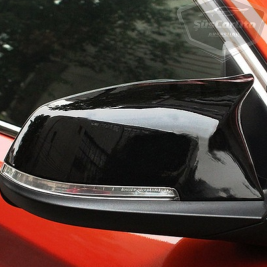 BMW F30-F32-F20 2012-2018 Batman Yarasa Ayna Kapağı Piano Black ABS Plastik image 0