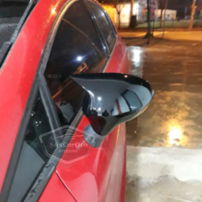 Seat Leon MK2 2009-2012 Batman Yarasa Ayna Kapağı Piano Black ABS Plastik image 3