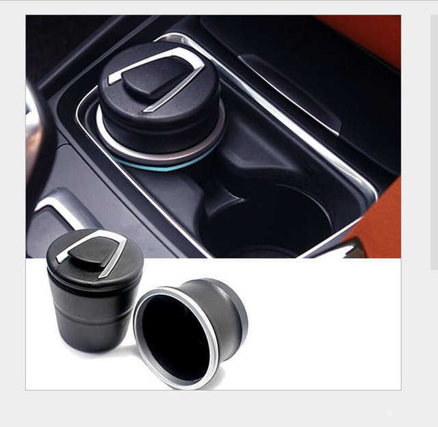 BMW Tip Bardaklıklı Mavi Led Işıklı Spor Oto Araç İçi Küllük image 0