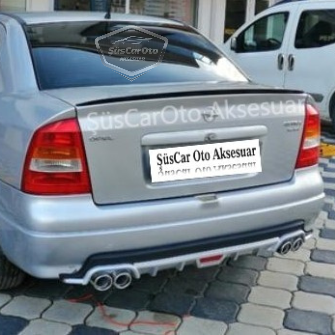 Opel Astra G 1998-2004 Bagaj Üstü Spoiler Bagaj Çıtası Piano Black Parlak Siyah image 4
