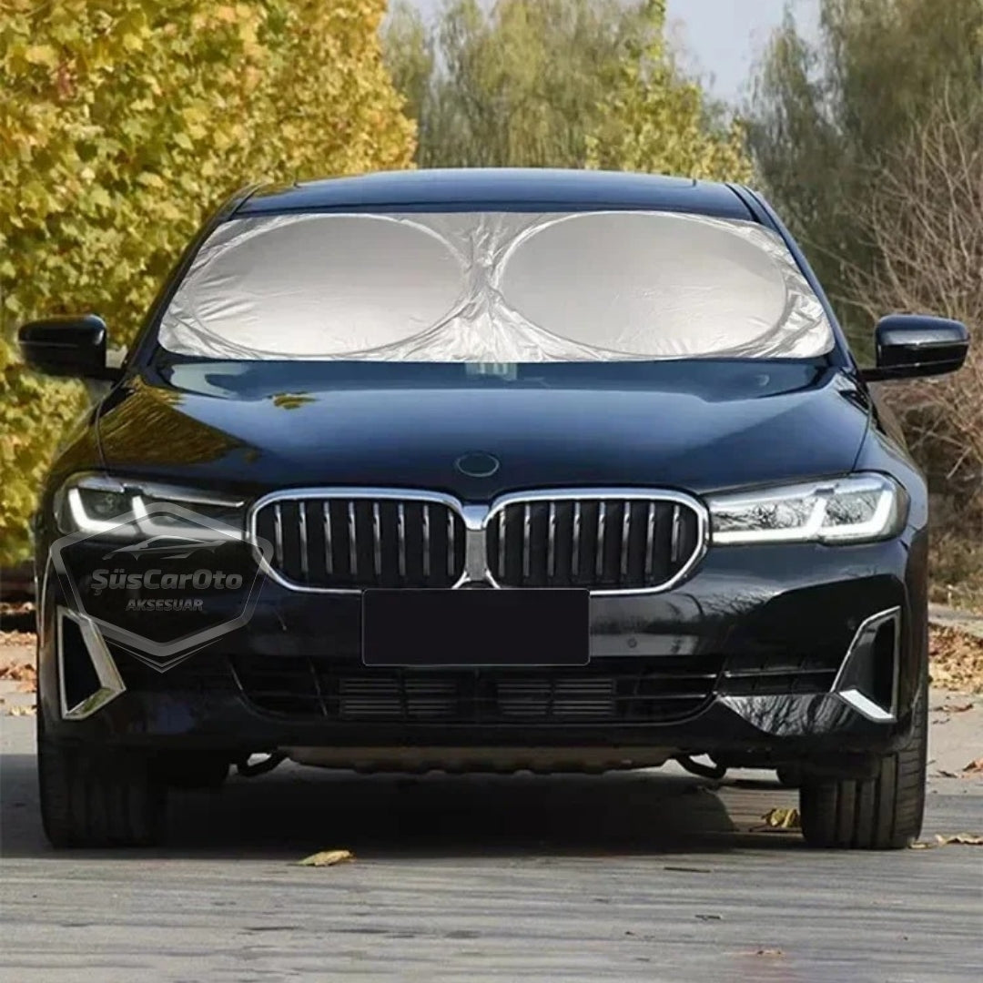 Oto Katlanabilir Premium Ön Güneşlik Ön Arka Cam Gölgelik Metalize Yeni Nesil Güneş Koruyucu Oto Araba Suv Tır 69 cm x 149 cm image 9