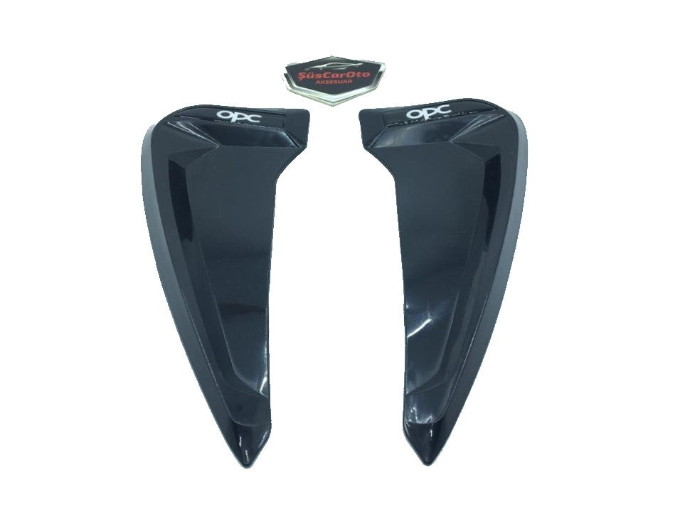 OPC Logolu Piano Black Esnek Çamurluk Venti Izgarası Sağ Sol 2 Adet image 1