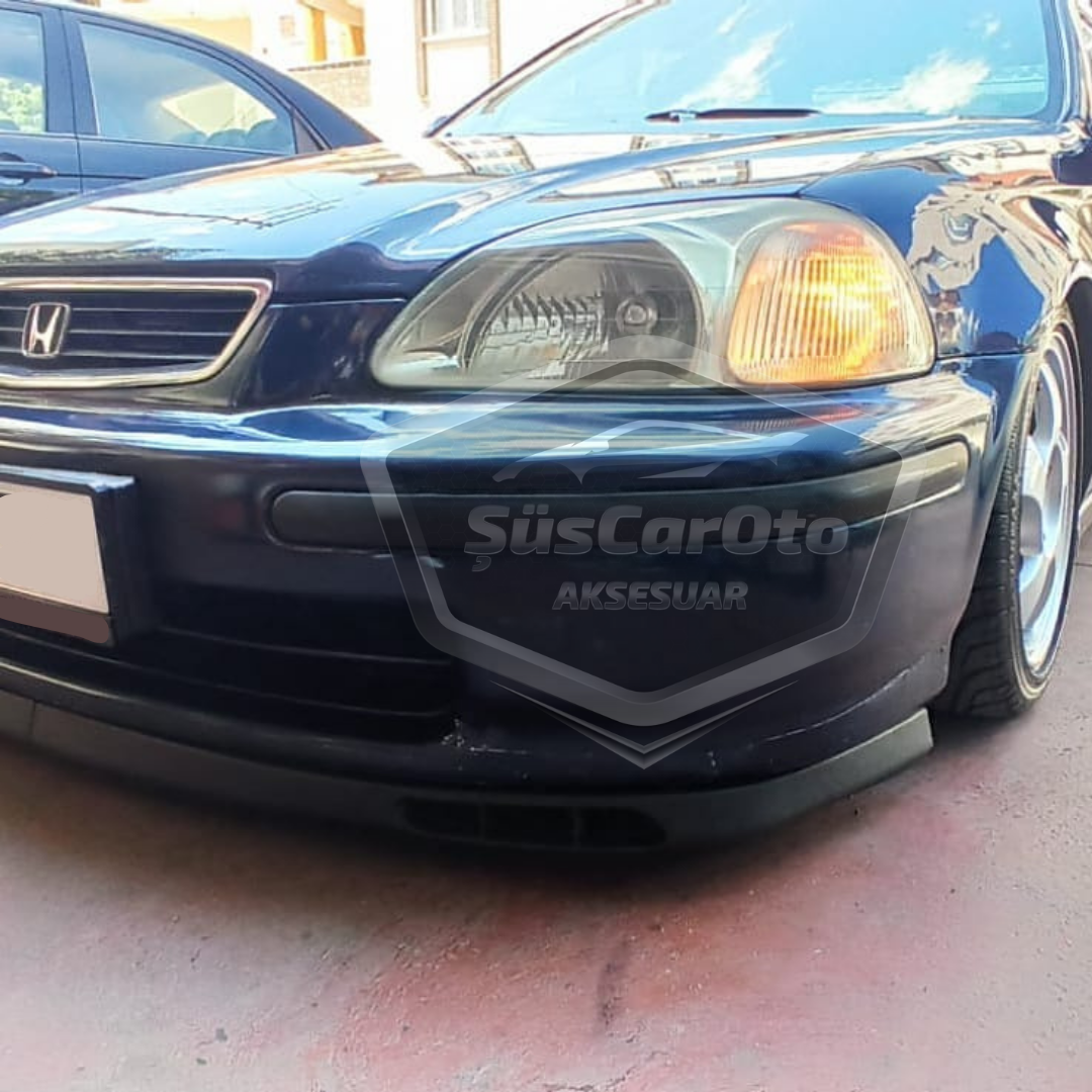 Honda Civic İES EK EJ 1996-2000 Uyumlu Üniversal Laguna Lip Esnek Ön Lip 2 Parça Tampon Altı Dil Karlık Ön Ek image 5