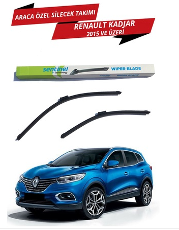 Renault Kadjar 2015 Sonrası Sentinel Araca Özel Muz Ön Silecek Takımı Sağ Sol image 0