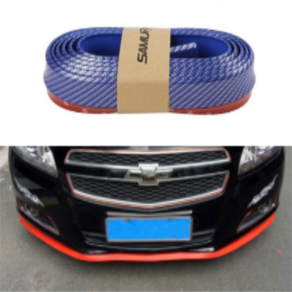 SAMURAİ Renkli Ez Lip Ön Lip Esnek Yumuşak 3M Yapışkanlı Ek 2.5 m Mavi Karbon image 0