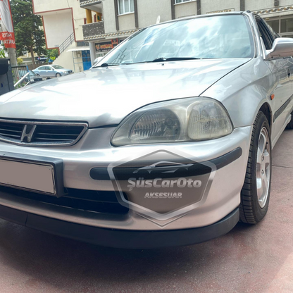 Honda Civic İES EK 1996-2000 Uyumlu Üniversal Astra H lip Esnek Ön Lip 2 Parça Tampon Altı Dil Karlık Ön Ek image 1