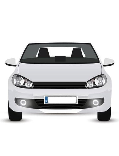 Üniversal Mercekli Angel Sis Farı Metal Su Geçirmez 89 mm Kırmızı Halkalı Angel Eyes image 5