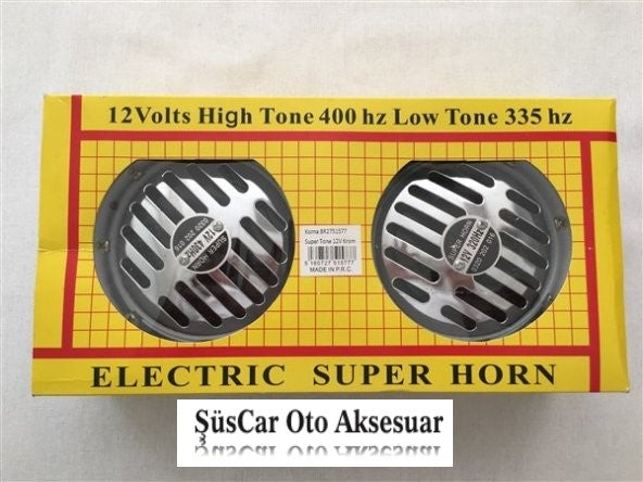 Carub Hella Tip Süper Tone Büyük Kafa Korna 12 Volt Krom 2 Adet image 1