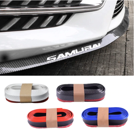 SAMURAİ Renkli Ez Lip Ön Lip Esnek Yumuşak 3M Yapışkanlı Ek 2.5 m Beyaz Karbon image 2
